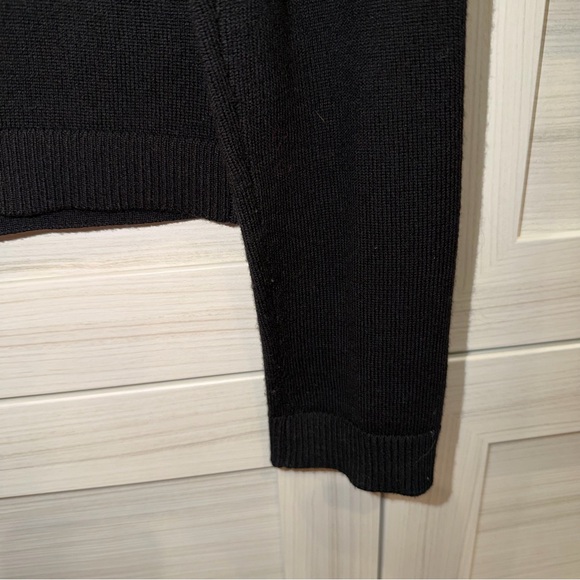 Alice and Olivia Connie Embellished Black Sweater Sequin Apres Ski Small - Picture 7 of 8